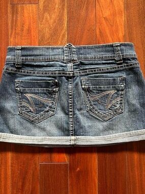 Y2K Denim Micro Mini Skirt